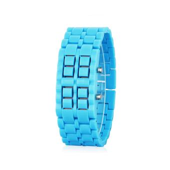 ZHENGQI Fashion LED Lava Plastic Watch (Light Blue)(INTL)  