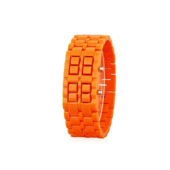 ZHENGQI Fashion LED Lava Plastic Watch (Orange)(INTL)  