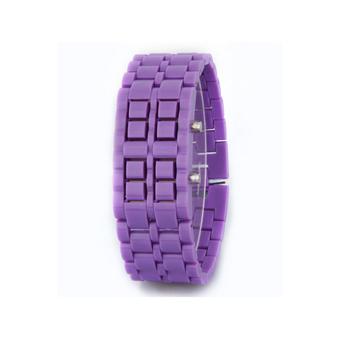 ZHENGQI Fashion LED Lava Plastic Watch (Purple)(INTL)  