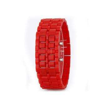 ZHENGQI Fashion LED Lava Plastic Watch (Red)(INTL)  