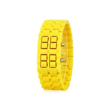 ZHENGQI Fashion LED Lava Plastic Watch (Yellow)(INTL)  