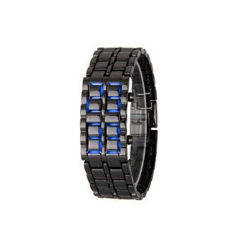 ZHENGQI Men's Fashion LED Lava Chain Watch (Black)(INTL)  