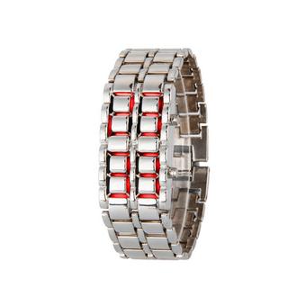 ZHENGQI Men's Fashion LED Lava Chain Watch (Sliver) (Intl)  