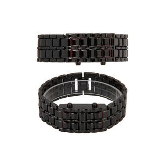 ZHENGQI Women's Fashion LED Lava Chain Watch (Black)(INTL)  