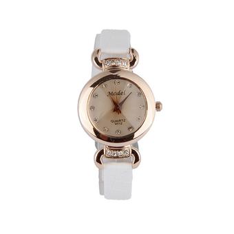 ZHENGQI Women's Fashion Leather Strap Quartz Watch (White)(INTL)  