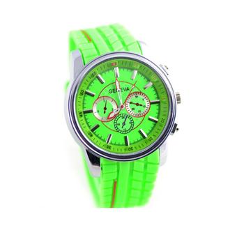 ZHENGQI Women's Fashion Silicone Jelly Watches (Light Green) (Intl)  