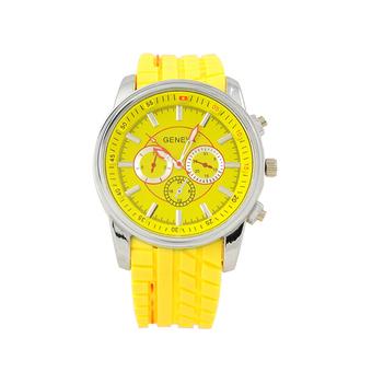 ZHENGQI Women's Fashion Silicone Jelly Watches (Yellow)(INTL)  