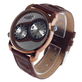 ZUNCLE Fashionable Men's Analog Dual-Quartz Wrist Watch -1 x LR626 (Brown)  