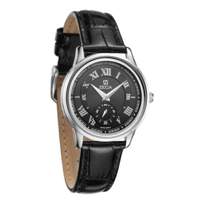 Zeca 302M.LBL.P.S2 Jam Tangan Pria Genuine Calf Leather - Black